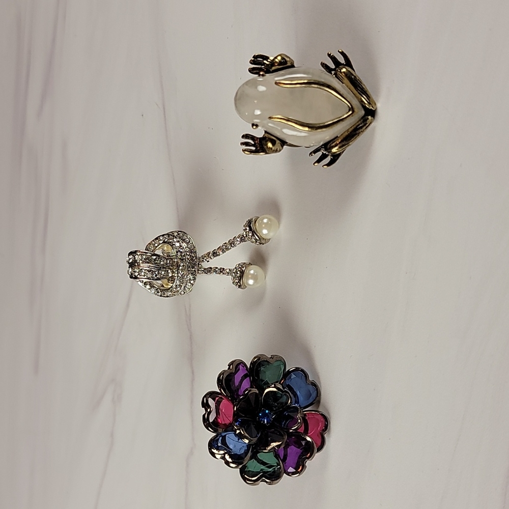 Trio of fashion stretch rings